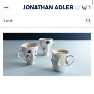 Authentic Jonathan Adler Gilded Muse Giuliette Mugs 2 piece